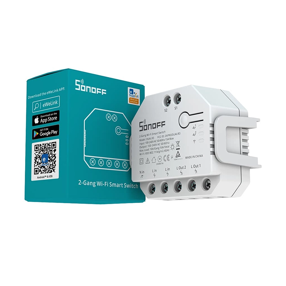 001-1-1.webp مفتاح تحكم ذكي قناتين - SONOFF DUALR3 Wi-Fi - الصورة 1