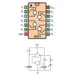 ⁦دائرة CD4011 - NAND⁩ - الصورة ⁦2⁩
