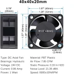 ⁦مروحة تبريد - Cooling Fan DC 24V⁩ - الصورة ⁦3⁩