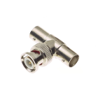جكة BNC Plug To 2x Sockets Tee Adaptor - 50 Ohm - RF