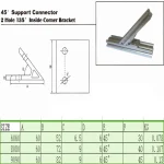 ⁦REINFORCED ANGLE 4040 45 Degree Corner Angle Bracket Connection Joint⁩ - الصورة ⁦4⁩