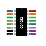 ⁦مضاعف/مفكك إشارة تماثلية - CD4052BM Multiplexer/Demultiplexer Analog⁩ - الصورة ⁦2⁩