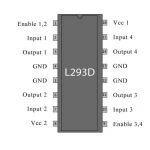 ⁦دائرة تحكم في المحركات - L293D Motor Driver⁩ - الصورة ⁦2⁩