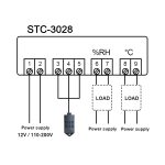 ⁦متحكم حرارة ورطوبة - STC-3028 12V⁩ - الصورة ⁦5⁩