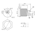 ⁦جكة ديسي عزقة - DC connector Nut DC-022⁩ - الصورة ⁦4⁩