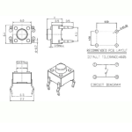 ⁦6X6X6mm  Tact Switch كبسة لحظية⁩ - الصورة ⁦2⁩