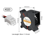 ⁦4020- Fan DC 12V⁩ - الصورة ⁦2⁩