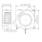 ⁦4020- Fan DC 12V⁩ - الصورة ⁦5⁩