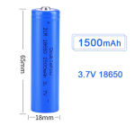⁦18650 3.7V 1500mAh li-io battery⁩ - الصورة ⁦2⁩