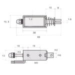 ⁦F-0530B 12V Push&Pull قفل⁩ - الصورة ⁦2⁩