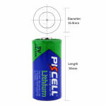 ⁦Pkcell cr123a 3V Lithium⁩ - الصورة ⁦2⁩