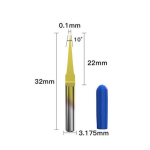 ⁦0.1-V Shape 10ْ Router Bit⁩ - الصورة ⁦3⁩