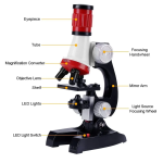 ⁦Microscope, 1200x, 400x, 100x  Children Science مجهر تعليمي⁩ - الصورة ⁦4⁩