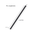 ⁦مشط ذكر - 40 Pin 1X40 Single Row Male 2.54mm⁩ - الصورة ⁦2⁩