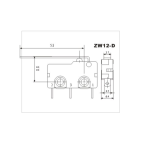 ⁦Micro Switch 10mm x 20mm  ZW12-D نهاية شوط⁩ - الصورة ⁦2⁩