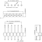 ⁦موصل ذكر - Pin Header 2.54mm M-40P⁩ - الصورة ⁦3⁩
