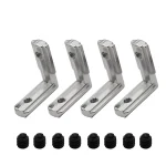 T Slot L Shape Type 90 Degree  Aluminum Profile Accessories Inside Corner Connector Bracket With M4 Screw