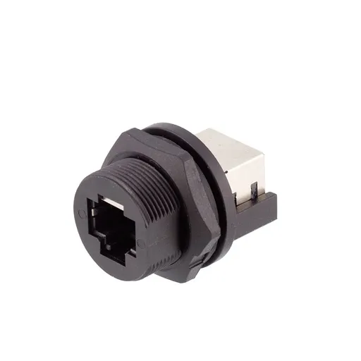 180 Degree FemaleSocket Waterproof Connector for CAT6A_1 E13T-FR6-PRF-180 - موصل مقاوم للماء بشرار لولبي - الصورة 1