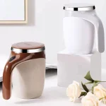 كوب قهوة ذاتي التحريك مغناطيسي من الستانلس ستيل
