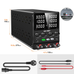 ⁦وحدة تغذية متغيرة – NICE SPS3010-2KD | 30V / 10A⁩ - الصورة ⁦4⁩