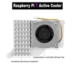 ⁦مبرد ومروحة ومشتت حراري من الألمنيوم - Raspberry Pi 5⁩ - الصورة ⁦2⁩