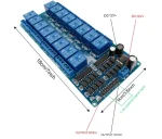 ⁦موديول ريليه 16 قناة – Relay 16Ch Module Board⁩ - الصورة ⁦3⁩