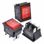 مفتاح بور 6 أرجل ( سويتش )  - 4×4 Switch Terminals Red