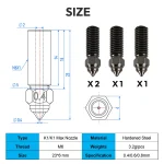 ⁦فوهة نحاسية للطابعة ثلاثية الأبعاد - (0.4mm)Nozzle K1, K1 Max Black⁩ - الصورة ⁦4⁩
