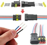 موصل قابس ثلاثي ذكر/أنثى - Male&Female 3Pin Plug Connector