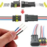 موصل قابس ثلاثي ذكر/أنثى - Male&Female 3Pin Plug Connector