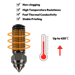 ⁦فوهة نحاسية للطابعة ثلاثية الأبعاد - (0.6mm)Nozzle K1, K1 Max Black⁩ - الصورة ⁦3⁩