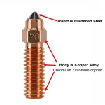 ⁦فوهة نحاسية للطابعة ثلاثية الأبعاد – (0.4mm)Nozzle K1, K1 Max⁩ - الصورة ⁦4⁩