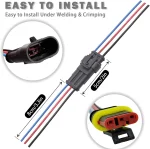 ⁦موصل قابس ثلاثي ذكر/أنثى - Male&Female 3Pin Plug Connector⁩ - الصورة ⁦3⁩