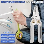 ⁦كماشة (زلاطة) لنزع وتقطيع الأسلاك -  (Wire Stripper & Cutter – 6-in-1)⁩ - الصورة ⁦5⁩