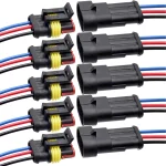 ⁦موصل قابس ثلاثي ذكر/أنثى - Male&Female 3Pin Plug Connector⁩ - الصورة ⁦4⁩