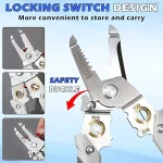 ⁦كماشة (زلاطة) لنزع وتقطيع الأسلاك -  (Wire Stripper & Cutter – 6-in-1)⁩ - الصورة ⁦4⁩