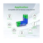 ⁦بطارية ليثيوم - PKCELL CR123A 3.0V 1500mAh⁩ - الصورة ⁦3⁩