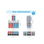⁦موصل أسلاك - (2 دخل× 6خرج - جنكسيونة ) Quick Wiring Cable Connectors⁩ - الصورة ⁦2⁩