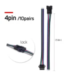 ⁦كابل موصل مع قفل JST 4Pin – 15cm 22AWG (ذكر + أنثى)⁩ - الصورة ⁦3⁩