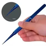 ⁦ملقط تيتانيوم رأس مائل + منحني -  Straight Tip tweezers / Angled⁩ - الصورة ⁦4⁩