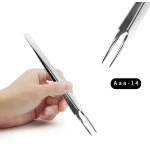 ⁦ملقط رأس مستقيم - Straight Tip Mechanical Tweezers⁩ - الصورة ⁦3⁩