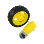 محرك DC مزود بعلبة تروس وعجلة - Super Debug BO Gear Motor