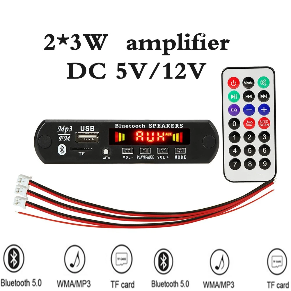 H7296b4af0dce487791c95f7827e43883a مشغل موسيقى مع بلوتوث ومضخم صوت ستيريو 2×3 JQ MP3 Decoder - W - الصورة 1
