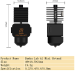 ⁦رأس طباعة بديل للطابعة ثلاثية الأبعاد -HIKUDIY 0.2mm Bambu Lab A1 Mini Hotend        ⁩ - الصورة ⁦3⁩