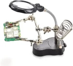 قاعدة اصلاح بعدسة مكبرة - LED Magnifier Soldering Station 