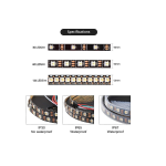 ⁦شريط إضاءة  - WS2812 RGBWW SK6812 5V  - 60 LED - IP67⁩ - الصورة ⁦3⁩
