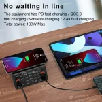 ⁦شاحن متعدد المخارج - 8-Port USB QC/PD⁩ - الصورة ⁦2⁩