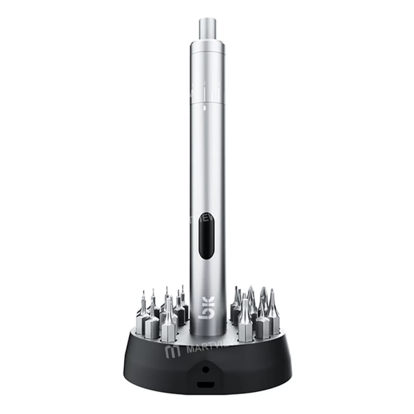 tbk008-adjustable-strength-rechargeable-mini-electric-screwdriver-set-with-24pcs-bits-1-large مفك براغي كهربائي دقيق - TBK-008 - الصورة 1